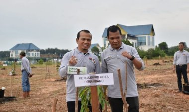 Ketua DPRD Pekanbaru Ikut Penanaman Bibit Pohon pada Raker Komwil 1 APEKSI 2024