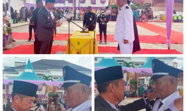 Dilantik Langsung Oleh Bupati Rohil, H. Syamsuri Af Kembali Jadi Penghulu Ujung Tanjung.