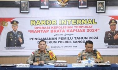 Ini Arahan Kapolres Sanggau Dalam Rakor Internal Pengamanan Pemilu 2024 