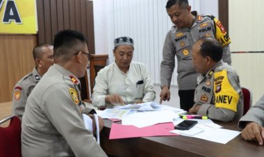 Kapolres Kubu Raya Check Clear Persiapan TPS Pemilu 2024    