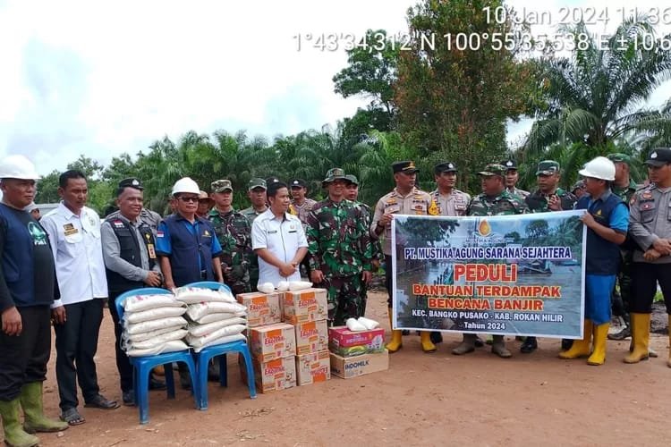 Kolaborasi dengan Upika, Danramil 0321-05/RM Pimpin Apel Kesiapan Penanggulangan Banjir di Bangko Pusako
