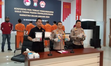 Satnarkoba Polres Inhil Berhasil Mengamankan 11 Tersangka Narkotika pada Bulan Januari 2024