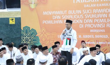 Pj Walikota Pekanbaru Mengikuti Tabligh Akbar Bersama Pemerintah Provinsi Riau