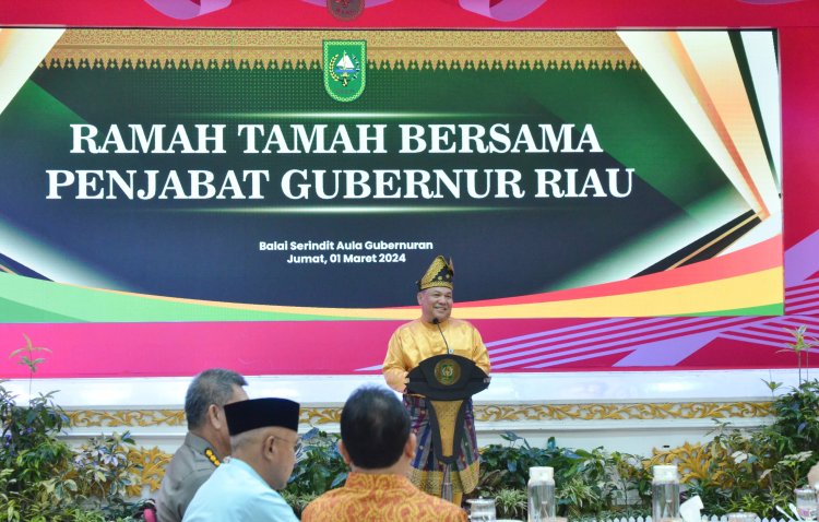 Bupati Rohil Hadiri Acara Temu Ramah dan Ucapkan Selamat atas Pelantikan SF Hariyanto sebagai Pj. Gubri