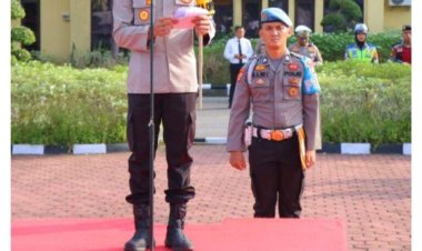 Kapolres AKBP Andrian Pramudianto Pimpin Apel Gelar Pasukan Operasi Patuh Lancang Kuning 2024