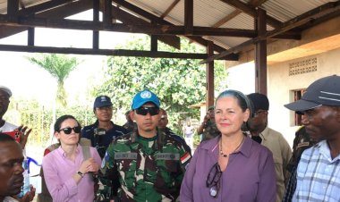 Satgas Indo RDB XXXIX-F Terima Kunjungan Deputy DSRSG