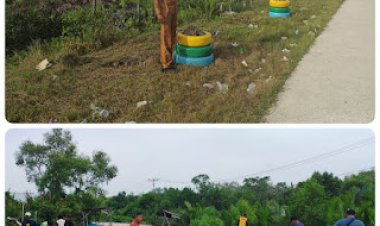 Jum'at Bersih 2024: Penghulu dan Staf Kantor Kolaborasi dengan Tim KKN Universitas Riau (UNRI) dalam Gotong Royong