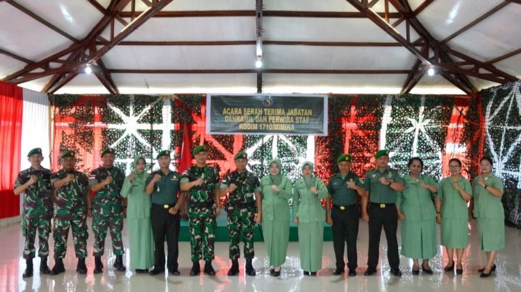Dandim 1710/Mimika Pimpin Serah Terima Jabatan Danramil dan Perwira Staf, Tingkatkan Kinerja Satuan