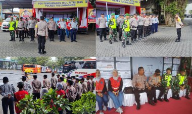 Operasi Ketupat Semeru 2025: TNI-Polri Sinergi Amankan Terminal Gayatri Tulungagung 