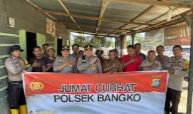Jumat Curhat, Kapolsek Bangko Serap Aspirasi Warga Rokan Baru