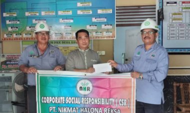 PT NHR Bantu Perbaikan Jembatan di Inhu