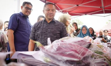 Gubri Resmikan Kios Pangan dan Pasar Murah di Bengkalis