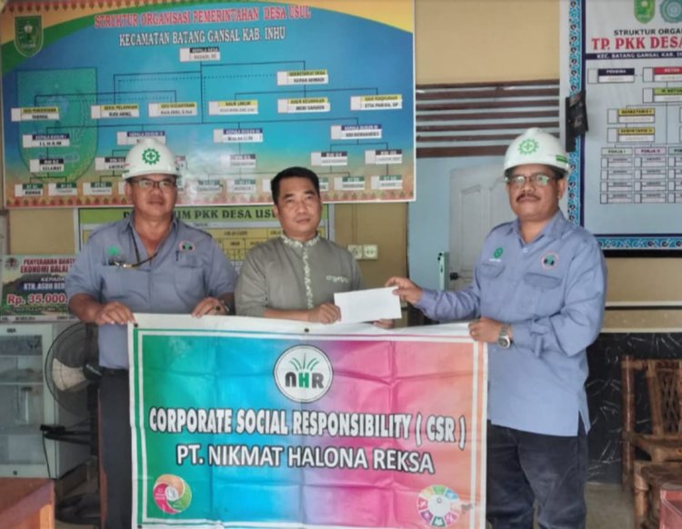 PT NHR Bantu Perbaikan Jembatan di Inhu