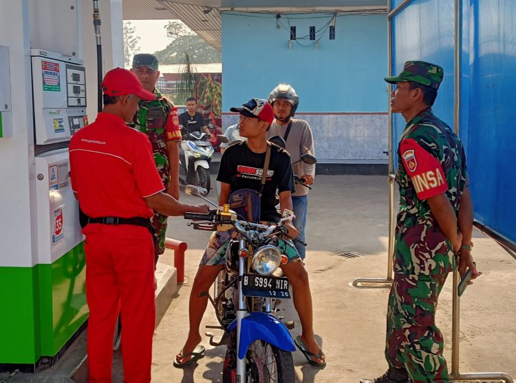 Babinsa Ngrampal Rutin Patroli Objek Vital Sragen