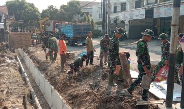 TMMD Kodim Surakarta Genjot Pembangunan Saluran Air 586 Meter