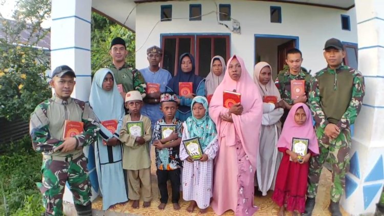 Satgas 642 Bantu Anak Papua Mengaji di Kaimana