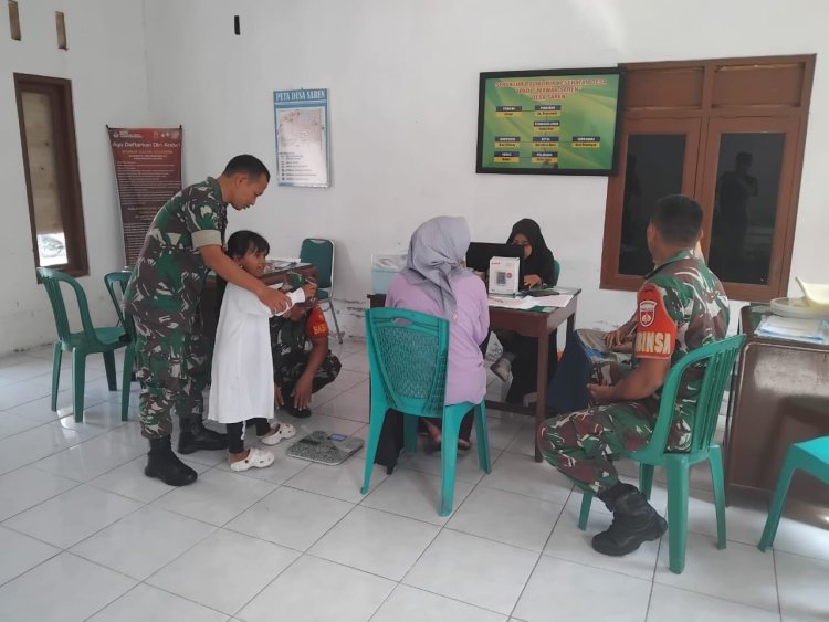 Babinsa Dampingi Posyandu, Wujud Nyata Peduli Balita