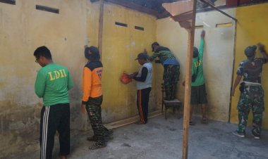 TMMD Kodim Surakarta Tetap Semangat Meski Hari Libur