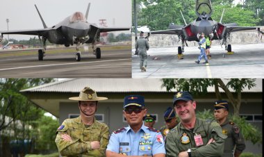 F-35 RAAF Mendarat di Lanud Roesmin Nurjadin, Siap Ikut Latihan Elang Ausindo 2025