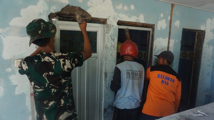 Progres Pembangunan MCK Umum TMMD ke-125 Kodim Surakarta Capai 65 Persen