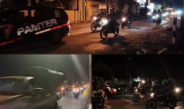 Patroli Gabungan TNI, FKPPI, Banser, dan Kokam Jaga Keamanan Sragen