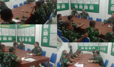 Danramil 03 Serengan Tekankan Kekompakan dan Kesehatan Prajurit Saat Apel Pagi