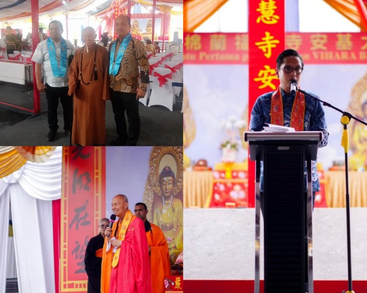 Wali Kota Medan Hadiri Peletakan Batu Pertama Vihara Bhoga Prajna