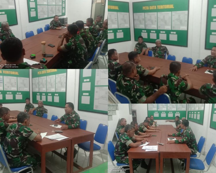 Danramil 03 Serengan Tekankan Kekompakan dan Kesehatan Prajurit Saat Apel Pagi