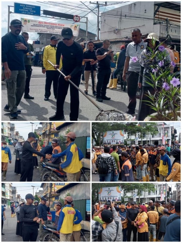 Bersih Parit dan Rumput, Warga Bagan Barat Apresiasi DLH Rohil