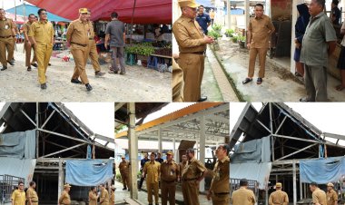 Sekda Siak Tinjau Pasar Sialang Sakti, Pedagang Keluhkan Kerusakan