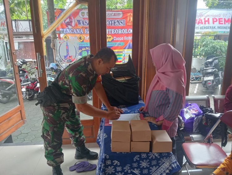 Babinsa Jayengan Dampingi Dulang Bareng untuk Tekan Stunting di Surakarta