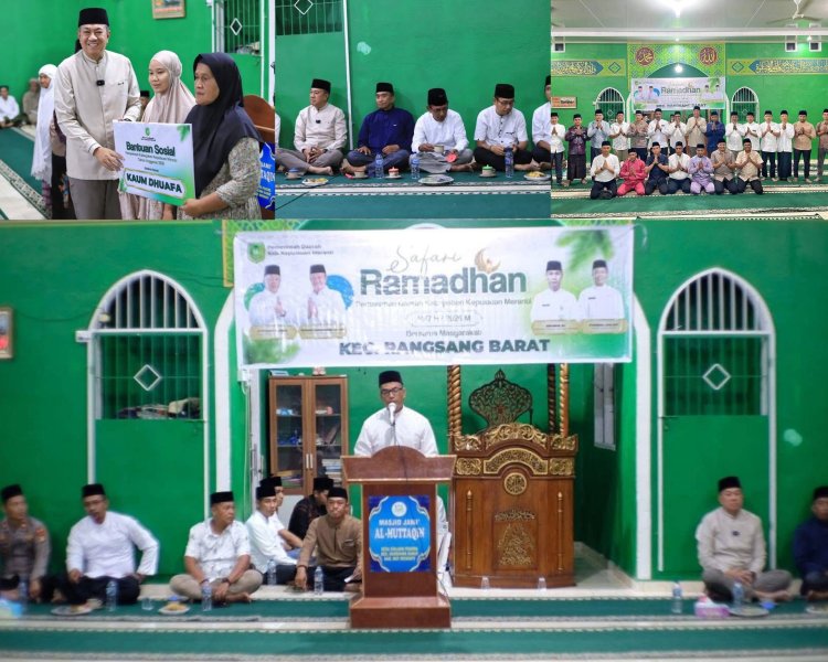 Wabup Meranti Muzamil Baharudin Pimpin Safari Ramadan di Rangsang Barat, Ajak Warga Bersyukur