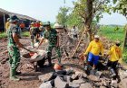 Babinsa dan Warga Cor Jalan Antar Desa di Sragen, Akses Lancar Ekonomi Meningkat