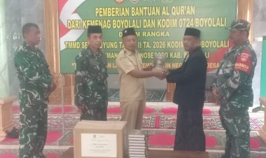 TMMD Sengkuyung 2026 Boyolali: TNI-Kemenag Salurkan Al-Qur’an untuk Warga Ngrembes