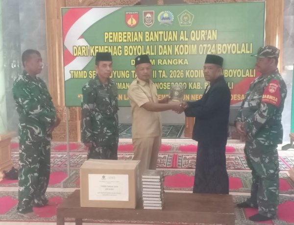 TMMD Sengkuyung 2026 Boyolali: TNI-Kemenag Salurkan Al-Qur’an untuk Warga Ngrembes