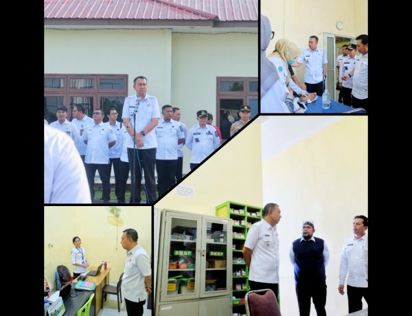 Wabup Meranti Muzamil Sidak Kantor Camat dan Puskesmas Alai, Cek Disiplin ASN