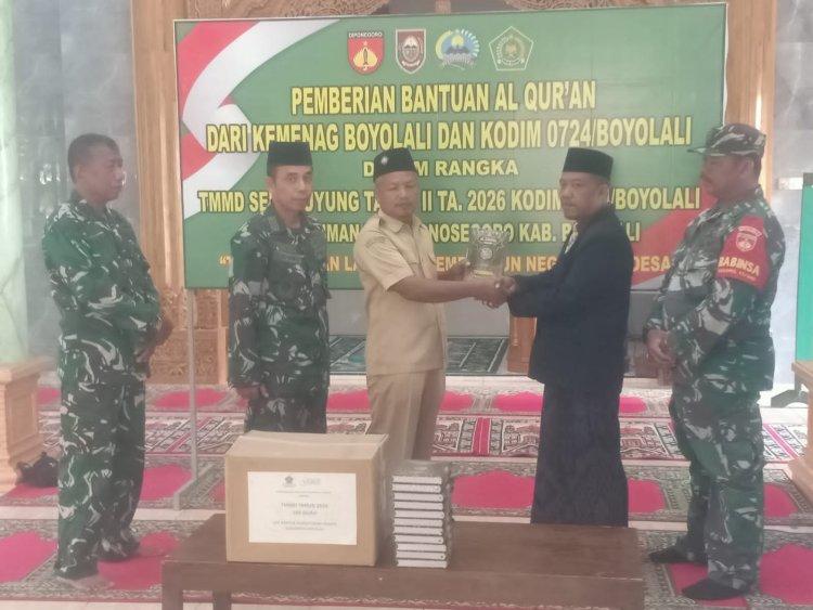 TMMD Sengkuyung 2026 Boyolali: TNI-Kemenag Salurkan Al-Qur’an untuk Warga Ngrembes