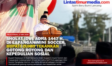 Sholat Idul Adha Pelalawan, Bupati Zukri Tekankan Gotong Royong dan Kepedulian Sosial
