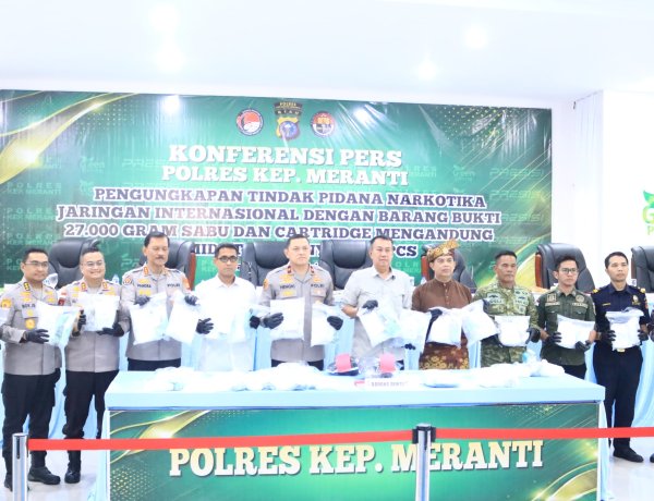 Pengungkapan 27 Kg Sabu Jaringan Internasional di Meranti, Wakapolda Riau Tegaskan Zero Narkoba