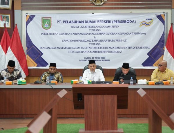 RUPS PT Pelabuhan Dumai Berseri 2026 Sukses, Wako Paisal Apresiasi Kinerja dan Dividen BUMD
