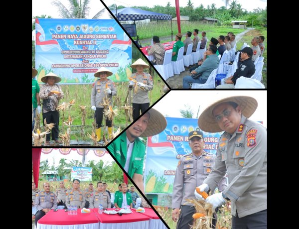 Polres Meranti Panen Raya Jagung Dukung Ketahanan Pangan Nasional