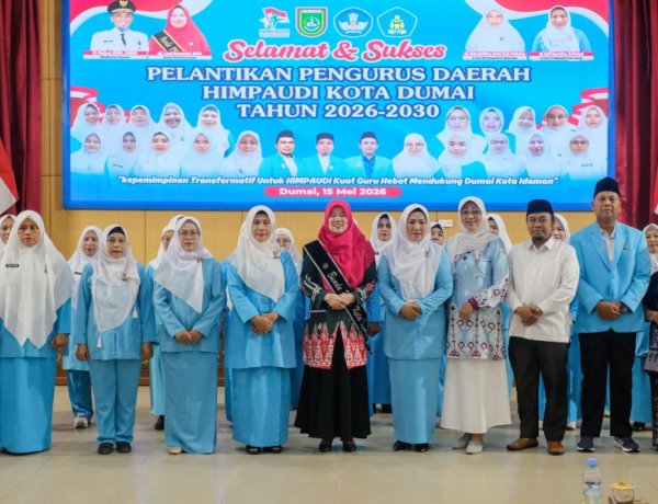 Pengurus HIMPAUDI Dumai 2026-2030 Resmi Dilantik, Bunda PAUD Dorong Pendidikan Anak Berkualitas