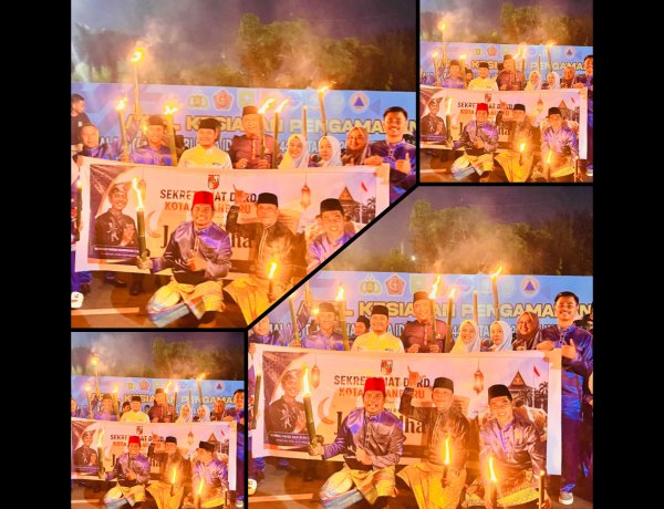Mobil Hias Setwan DPRD Pekanbaru Curi Perhatian di Pawai Takbir