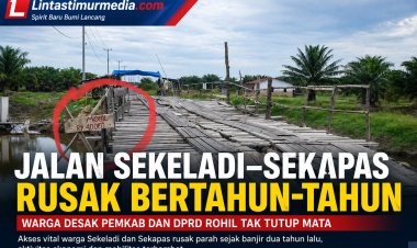 Jalan Vital Sekeladi–Sekapas Rusak Akibat Banjir, Warga Desak Pemkab Rohil Bertindak Cepat