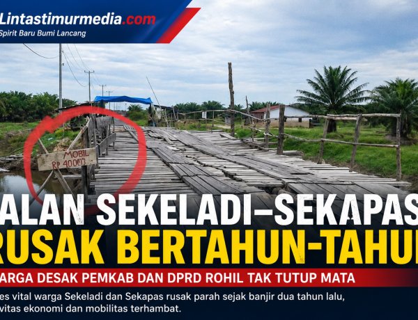 Jalan Vital Sekeladi–Sekapas Rusak Akibat Banjir, Warga Desak Pemkab Rohil Bertindak Cepat