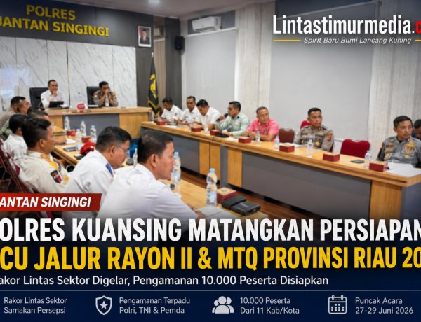 10.000 Peserta Hadiri Pacu Jalur dan MTQ Riau 2026, Polres Kuansing Siapkan Pengamanan Terpadu