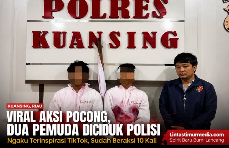 Demi Konten Viral TikTok, Dua Pemuda di Kuansing Berkostum Pocong dan Takuti Warga