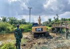 Rancang Tumpuan Gambangan, Satgas Tmmd Kodim 0313/KPR Siapkan Perlintasan Alat Berat di Jembatan T. Tahal