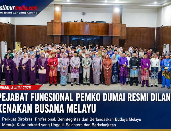 Pejabat Fungsional Pemko Dumai Resmi Dilantik, Kenakan Busana Melayu