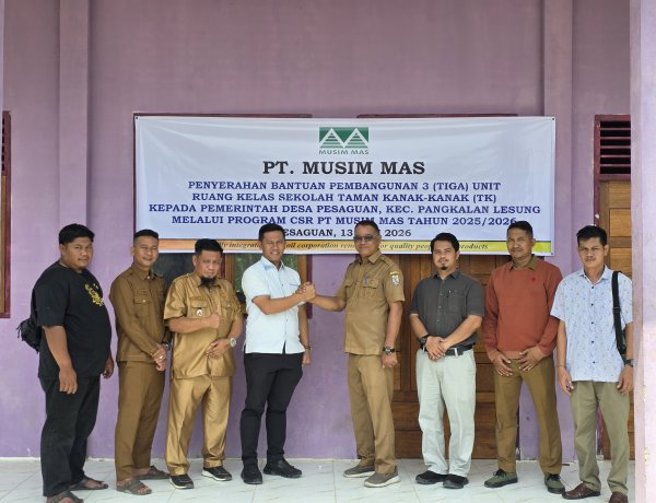 PT Musim Mas Peduli Dunia Pendidikan Membangun Tiga Ruang Kelas, Anggota DPRD Pelalawan Apresiasi Perusahaan